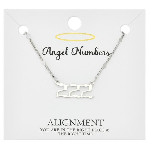 The Wild Clover Jewelry - 222 SILVER ANGEL NUMBER NECKLACE